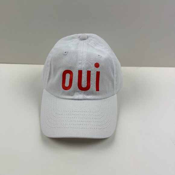 Clare V. Accessories - NEW with tags Clare V. White and Red OUI Baseball Cap One-Size